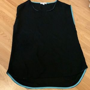 Blue and Black Blouse